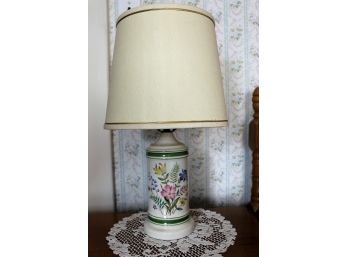 Vintage Floral Ceramic Decorative Table Lamp W/ Shade