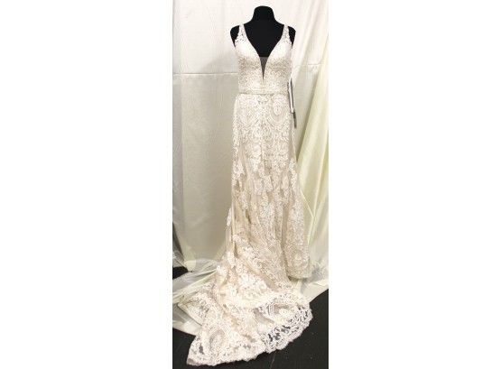 Martin Thornburg Arietta The Fabric In This Mon Cheri Bridal Gown Is Sequin Corded Lace Over Satin