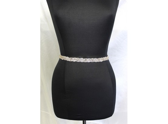 Marionat Dress Belt Ivory & Rose Gold Ribbon Ties