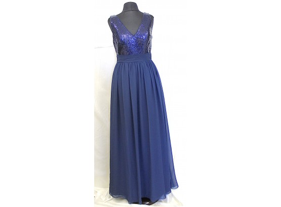 Gorgeous Sequin Top Midnight Blue Gown