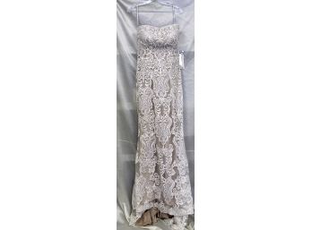 Madison James Strapless Nude And Ivory Wedding Dress