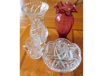 Assorted Lot Of Glass Decor