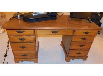 Wooden Nine Drawer Computer Desk