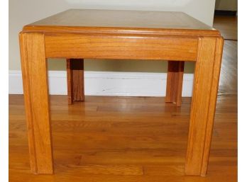 Decorative Woven Wooden End Table