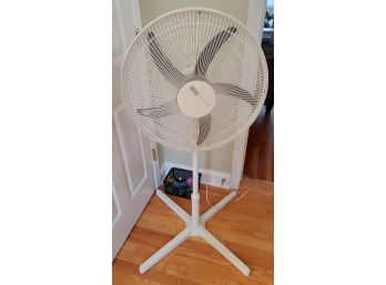 White 20' Three Speed Oscillating Fan With Adjustable Height