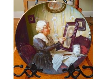 'Grandma's Love' Normal Rockwell Plate By Edwin M Knowles China Co.