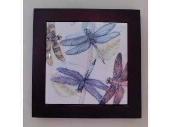 Dragonfly Framed Tile Artwork