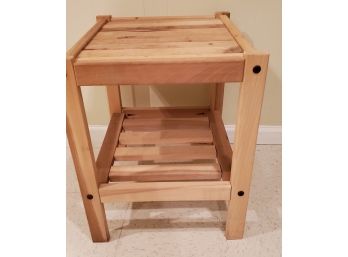 Wooden Crate Style End Table