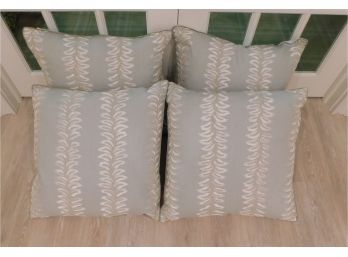 Ryan Studio - Floral Striped Throw Pillows - Set Of 4