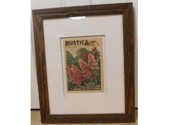 1951 Rustica - Vintage Gardening Publication With Certificate Of Authenticity - In Decorative Wooden Frame