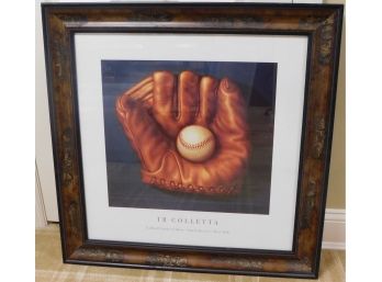 Baseball Mitt I - By TR Colletta In Decorative Wooden Frame