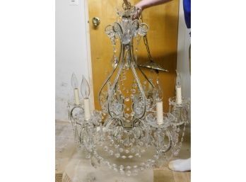 Elegant Large Decorative Crystal Chandelier With 6 Arms
