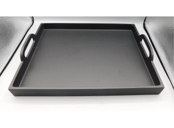Low Profile Black Wooden Serving Tray