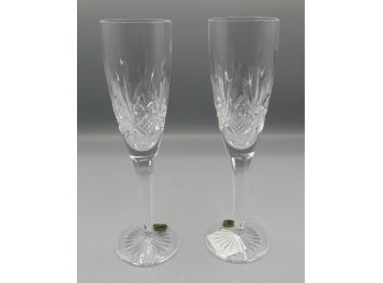 Waterford Crystal Kelly Fluted Champagne Glasses - Pair Of 2