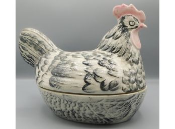 Decorative Ceramic Rooster Storage Jar