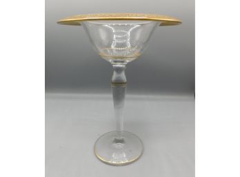 Decorative Gold Rim Glass Wax Melter