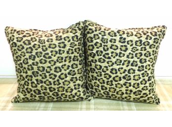 Cheetah Print Decorative Throw Pillows - Pair Of 2