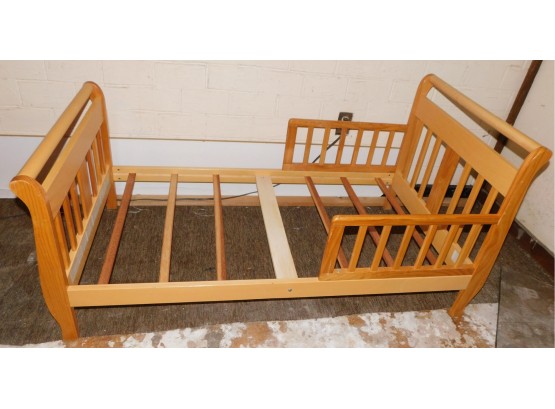 Wood Toddler Headboard/footboard Bed Frame With Side Rails
