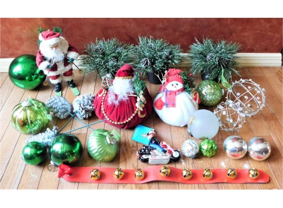 Festive Assorted Lot Of Christmas Decorations & Ornaments