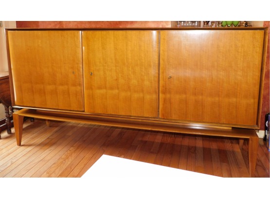 Mid-Century Modern Buffet Cabinet With 3 Doors And Inside Storage