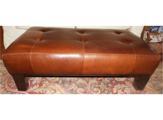 Comfortable Richter Furniture Brown Leather Style Bench/Ottoman