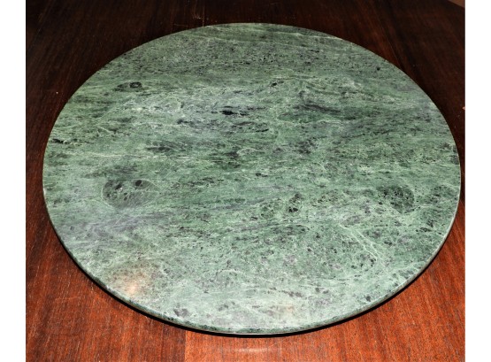 Pottery Barn Green Marble Round Cheese Board/trivet/Cutting Board