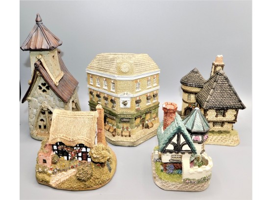Decorative House Figurines - Assorted Lot Of 5