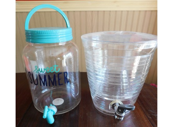 Target 'sweet Summer' Plastic Beverage Dispenser & 3-piece Clear Plastic Beverage Dispenser