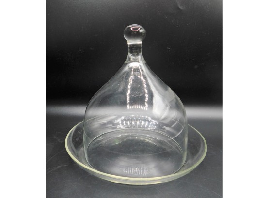 Glass Cake Plate With Domed Lid