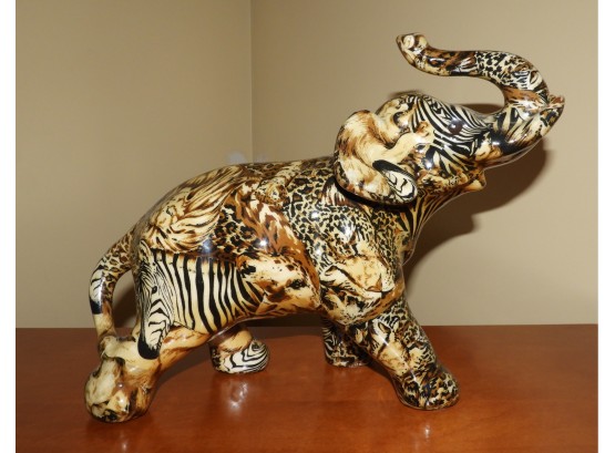 Ceramic Animal Print Decorative Elephant