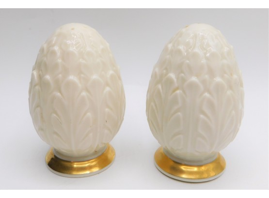 LENOX Egg/ Acorn Shape Lenox Porcelain Salt & Pepper Shakers
