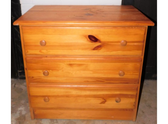 Compact Pine 3-drawer Wood Dresser