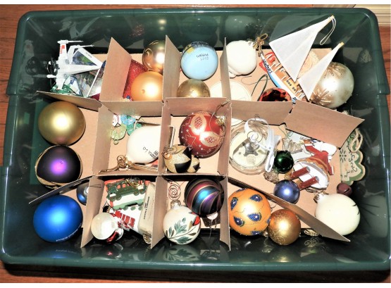 Box Of Assorted Christmas Ornaments