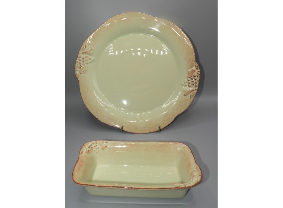 Casa Stone Madeira Harvest By Casafina Plate & Covered Butter Dish