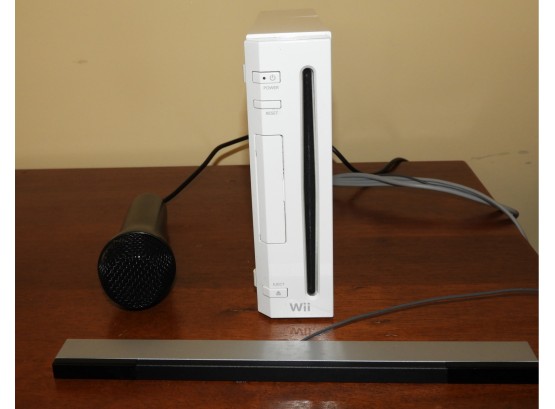 Nintendo Wii Gaming Console, Sensor #RVL-001(USA) & Disney Interactive Microphone