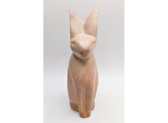 Hand Crafted In Kenya Stone Bunny Figurine
