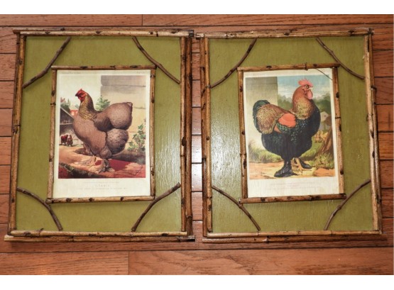 Mr. E. Tudman's Partridge Cochin Hen 'titania' & Cock 'Talbot' Set Of 2 Wall Art