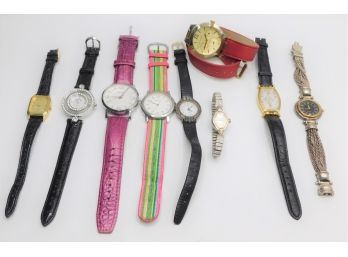 Assorted Lot Of 9 Women's Wristwatches