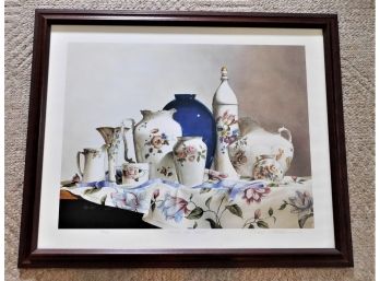 'china & Cobalt' By Michael J. Weber, 99/500 Signed & Framed Lithograph
