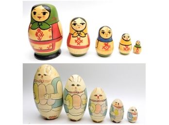 Russian Nesting Dolls - Assorted Set Of 2