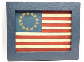 13 Star Painted Wood American Flag Wall Decor