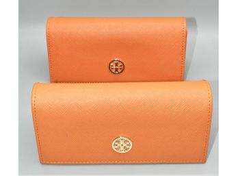 Tory Burch Set Of 2 Orange Sunglass Cases