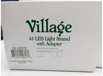 Department 56 - (2) Village 45 LED Light Strand With Adapter - 3 Feet (original Boxes)