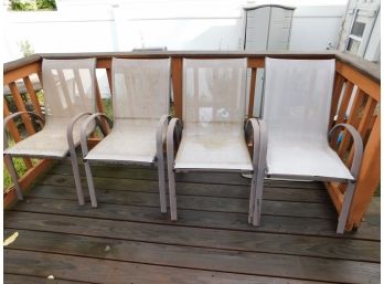 Metal Outdoor Chairs - Set Of 4