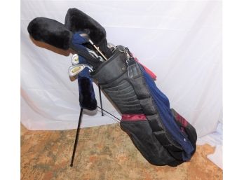 Quazar Golf Bag With Assorted Set Of 15 Golf Clubs