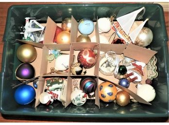Box Of Assorted Christmas Ornaments
