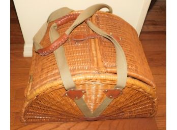 Sunshine 'picnic Time' Wicker Picnic Basket & Accessories (setting For 4)