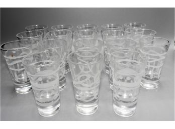 Shot Glass Set Of 18 With A Frosted Design