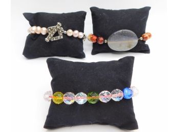Stylish Beaded Bracelets - Assorted Set Of 3