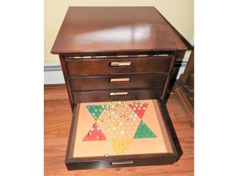 Crate & Barrel 5-drawer Game Table/cabinet